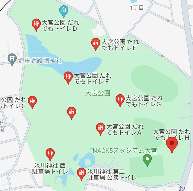 大宮公園　桜　トイレ