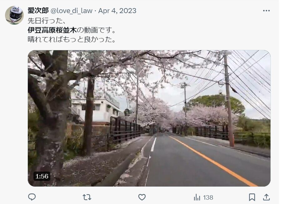 伊豆高原桜並木　混雑