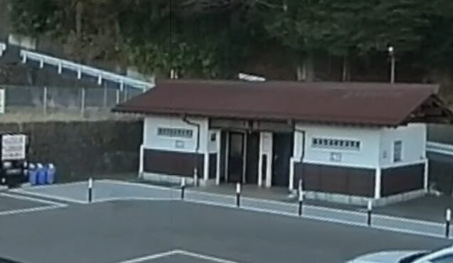 新倉山浅間公園　桜　トイレ