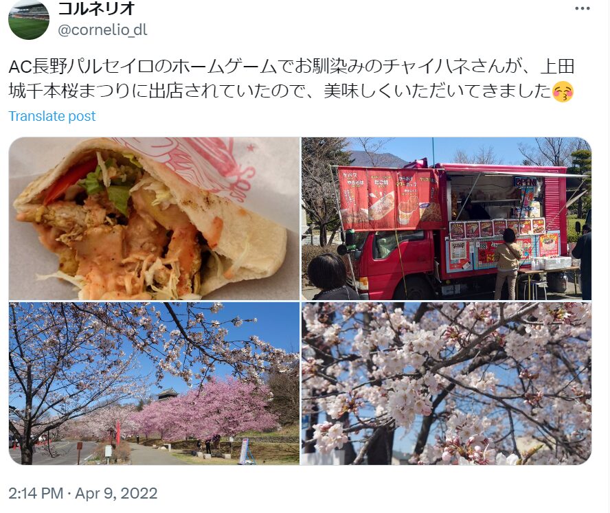 上田城桜祭り　屋台　出店